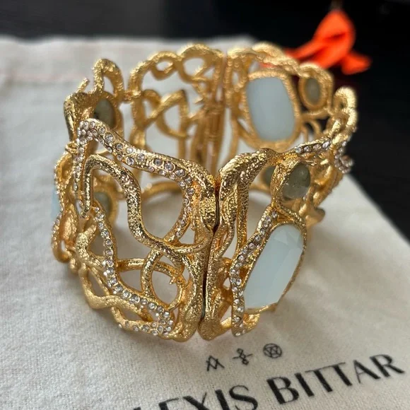 Nwot Alexis Bittar Gold and Silver Openwork Bracelet - Picture 7 of 11